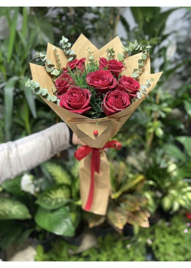 kırmızı gül buketi7 dal